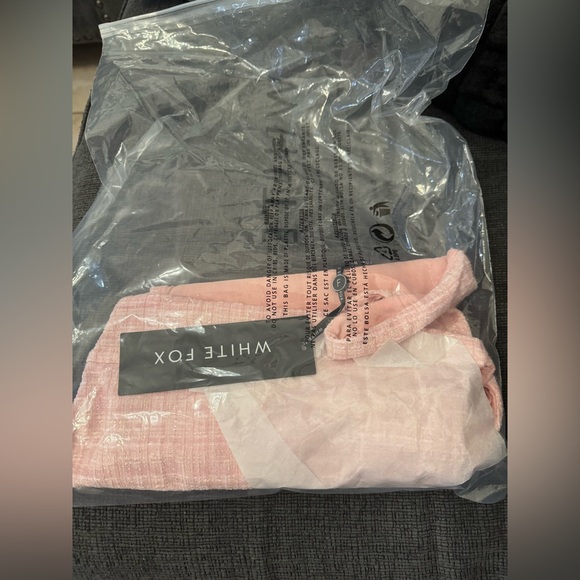 NWT White Fox Boutique Holding Hands Tweed Bustier Baby Pink Size XS - Picture 3 of 4